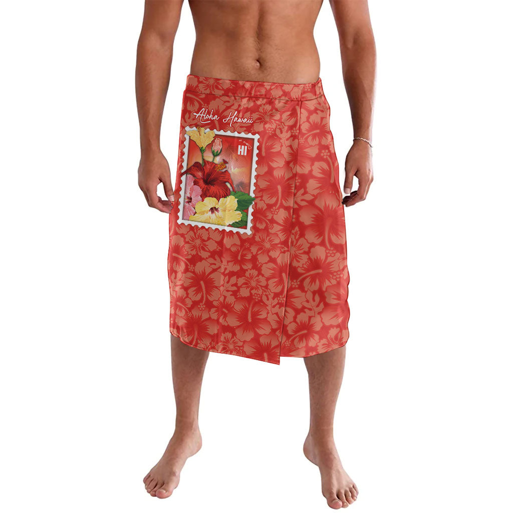 Aloha Hawaii Pua Aloalo Lavalava Hawaiian Hibiscus Flowers Stylized Stamp LT14 Red - Polynesian Pride