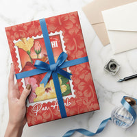 Aloha Hawaii Pua Aloalo Wrapping Paper Hawaiian Hibiscus Flowers Stylized Stamp LT14 - Polynesian Pride