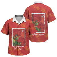 Aloha Hawaii Ohia Lehua Family Matching Summer Maxi Dress and Hawaiian Shirt Hawaiian Lei Stylized Stamp LT14 Son's Shirt Red - Polynesian Pride