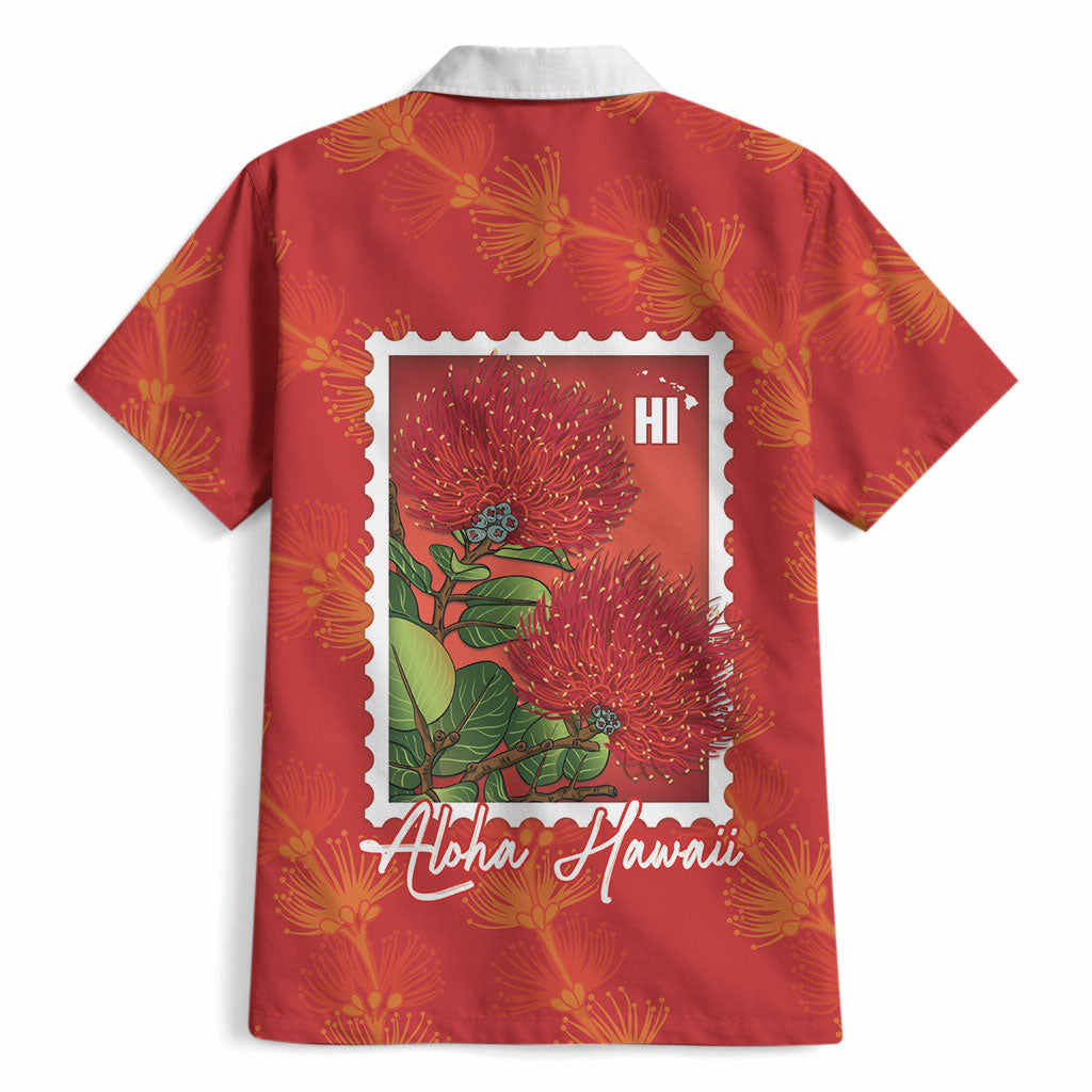 Aloha Hawaii Ohia Lehua Hawaiian Shirt Hawaiian Lei Stylized Stamp LT14 - Polynesian Pride
