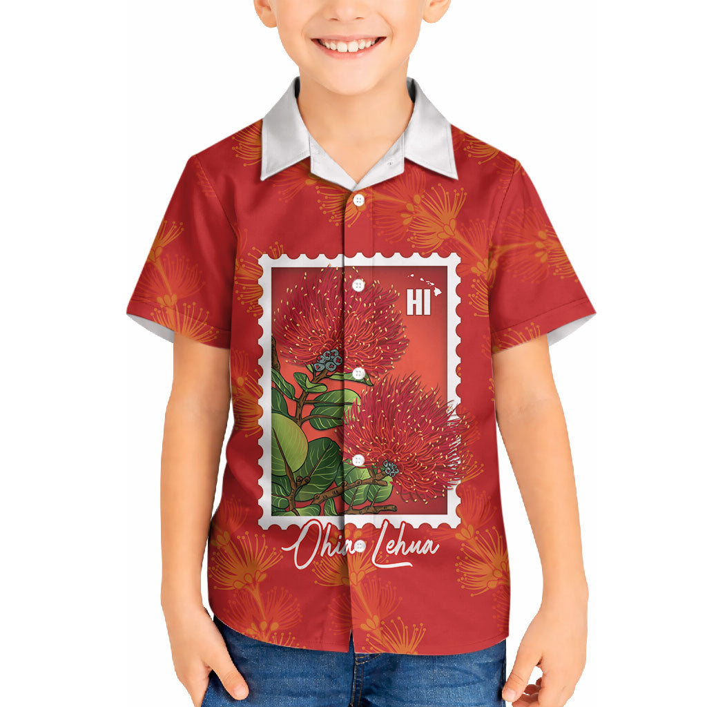 Aloha Hawaii Ohia Lehua Hawaiian Shirt Hawaiian Lei Stylized Stamp LT14 - Polynesian Pride