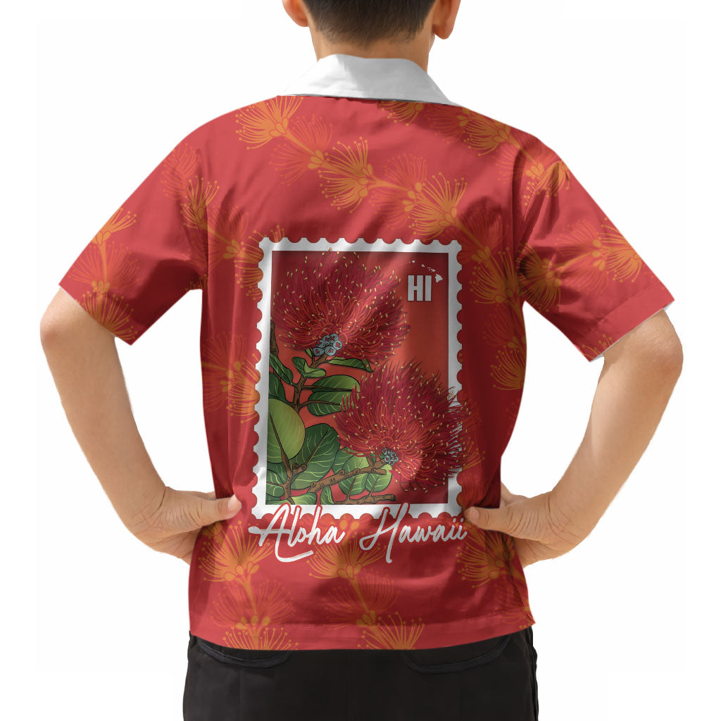 Aloha Hawaii Ohia Lehua Hawaiian Shirt Hawaiian Lei Stylized Stamp LT14 - Polynesian Pride