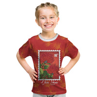 Aloha Hawaii Ohia Lehua Kid T Shirt Hawaiian Lei Stylized Stamp LT14 Red - Polynesian Pride