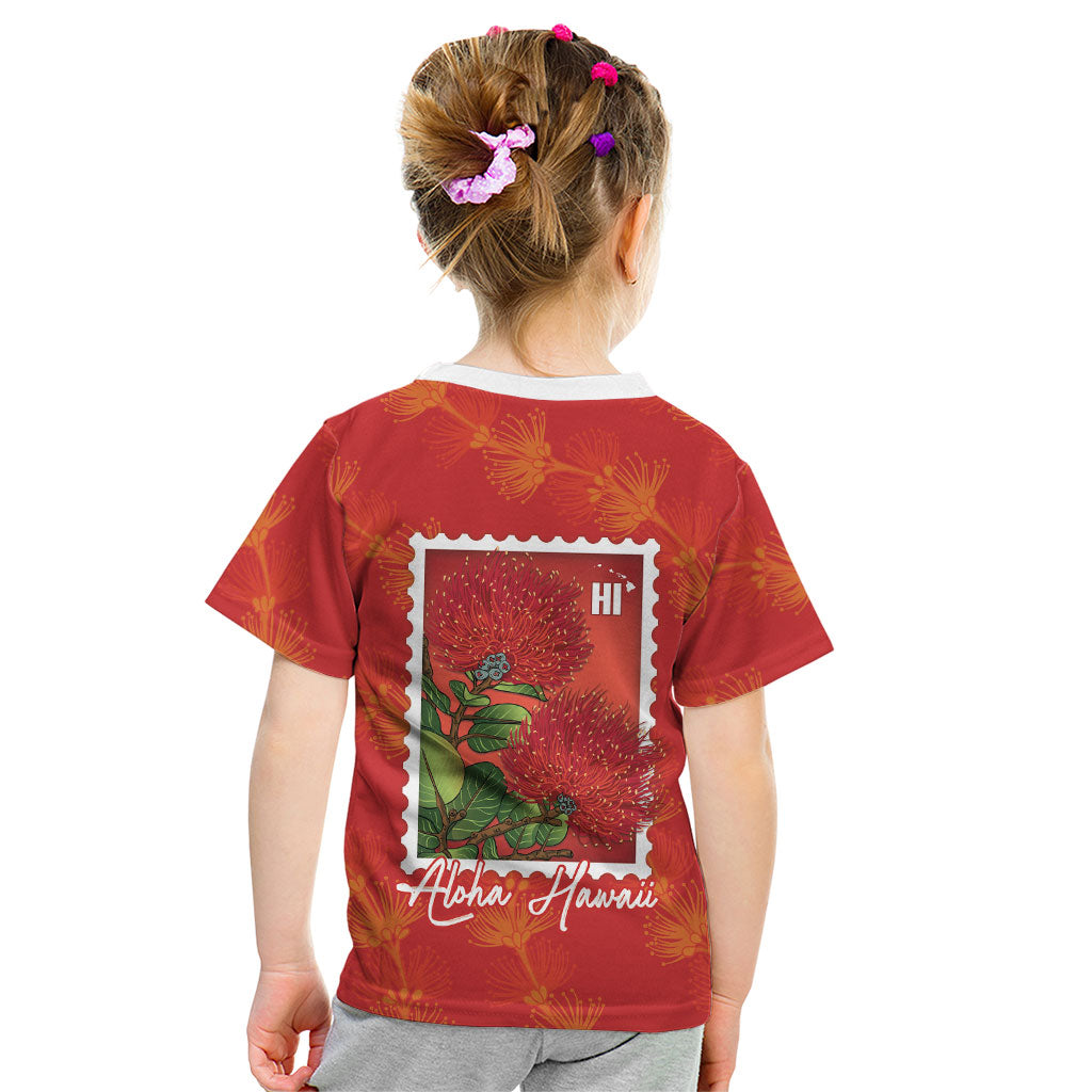 Aloha Hawaii Ohia Lehua Kid T Shirt Hawaiian Lei Stylized Stamp LT14 - Polynesian Pride