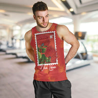 Aloha Hawaii Ohia Lehua Men Tank Top Hawaiian Lei Stylized Stamp LT14 Red - Polynesian Pride