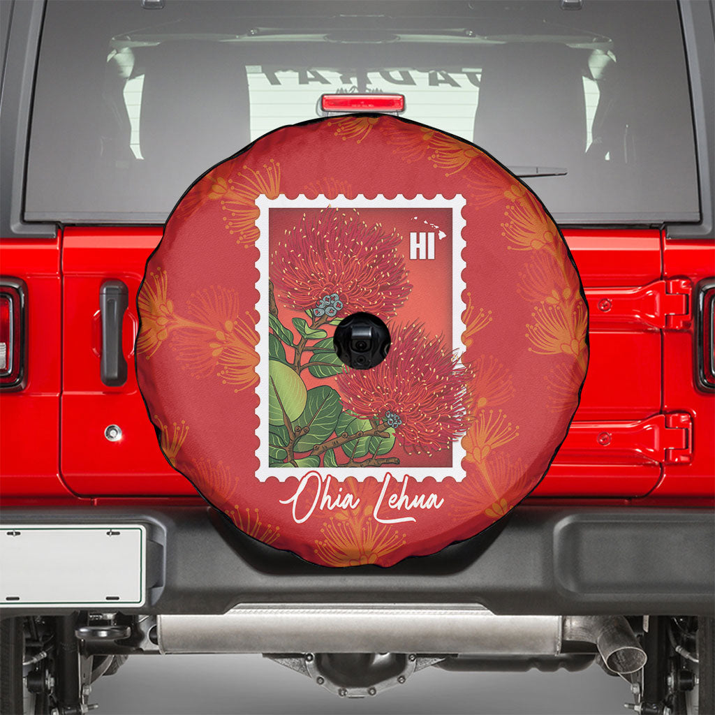 Aloha Hawaii Ohia Lehua Spare Tire Cover Hawaiian Lei Stylized Stamp LT14 - Polynesian Pride