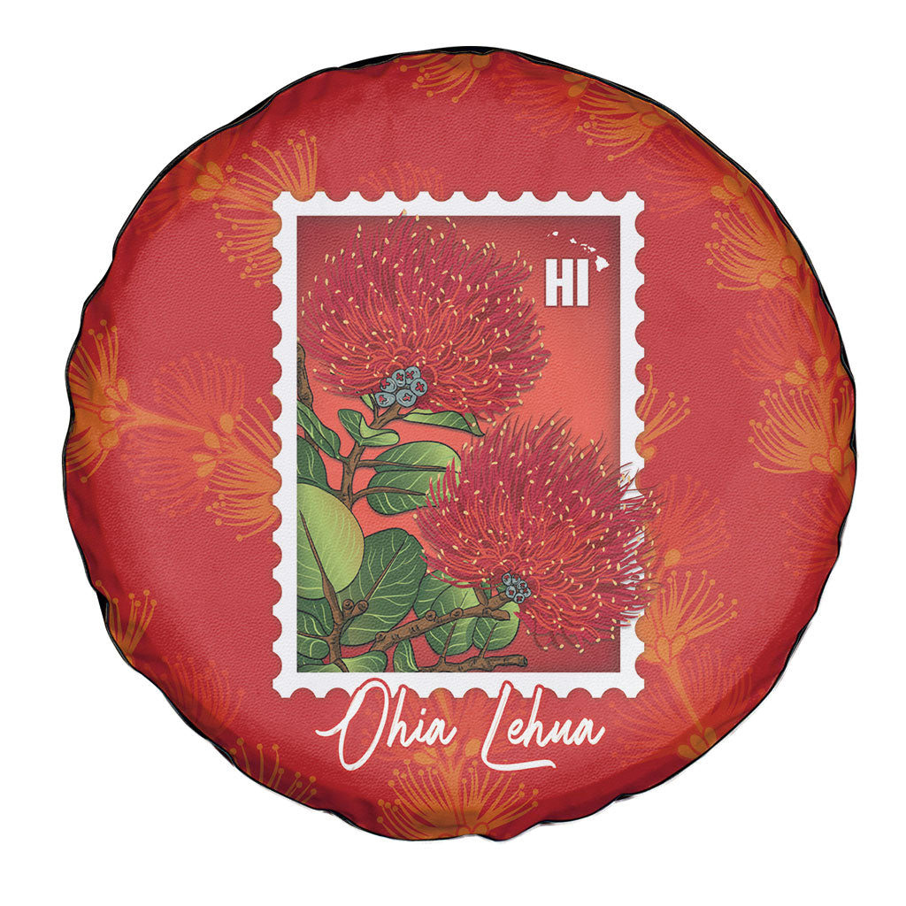 Aloha Hawaii Ohia Lehua Spare Tire Cover Hawaiian Lei Stylized Stamp LT14 - Polynesian Pride