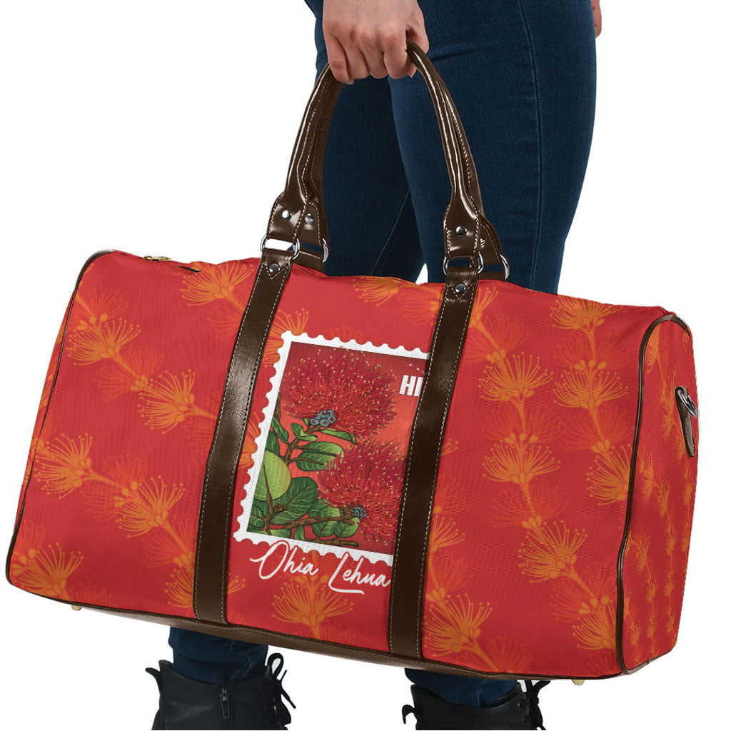 Aloha Hawaii Ohia Lehua Travel Bag Hawaiian Lei Stylized Stamp LT14 - Polynesian Pride