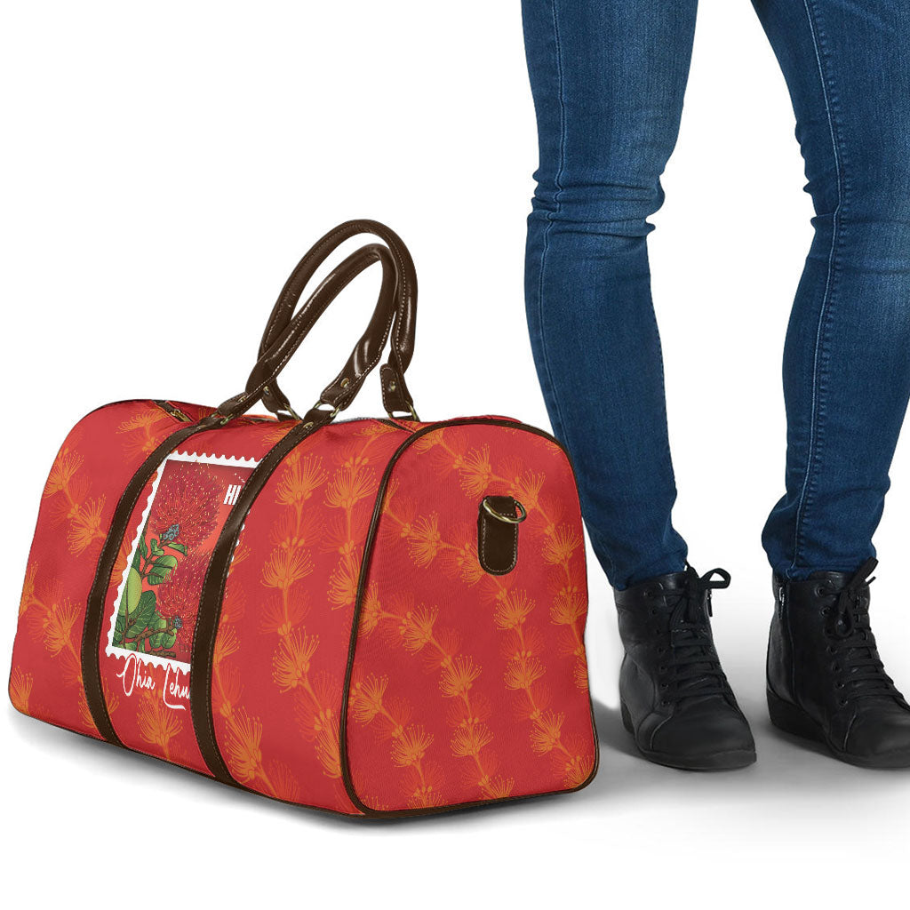 Aloha Hawaii Ohia Lehua Travel Bag Hawaiian Lei Stylized Stamp LT14 - Polynesian Pride