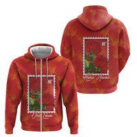 Aloha Hawaii Ohia Lehua Zip Hoodie Hawaiian Lei Stylized Stamp LT14 - Polynesian Pride