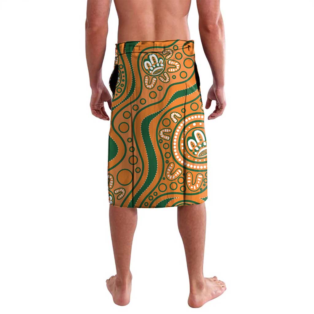 Custom Fiji And Australia Rugby Lavalava Fijian Palm Tree Mix Aussie Kangaroo