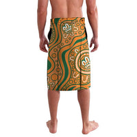 Custom Fiji And Australia Rugby Lavalava Fijian Palm Tree Mix Aussie Kangaroo