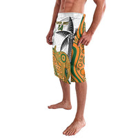 Custom Fiji And Australia Rugby Lavalava Fijian Palm Tree Mix Aussie Kangaroo