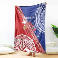 Tonga and Samoa Rugby Custom Blanket Ikale Tahi Manu Samoa Together - Polynesian Pride