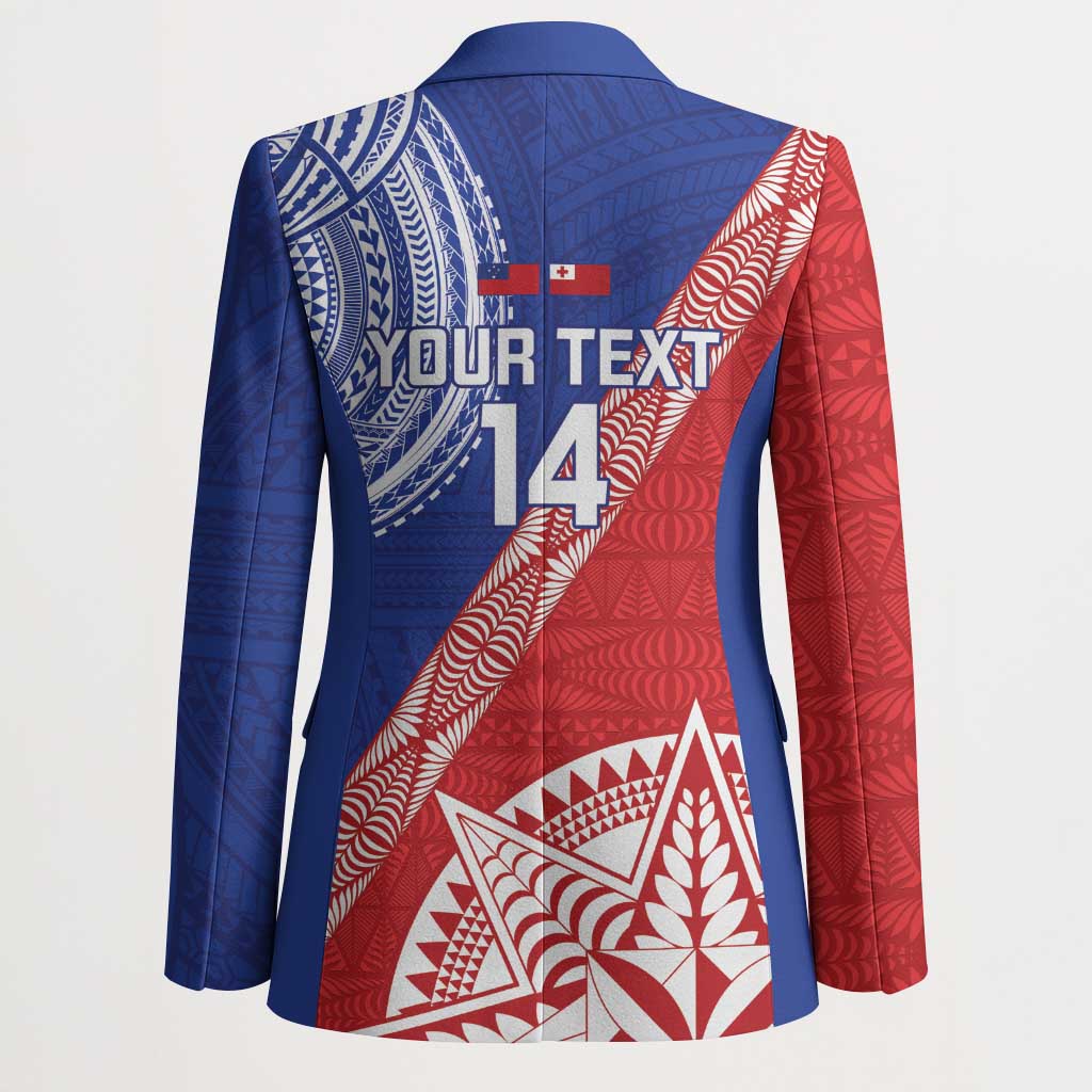 Tonga and Samoa Rugby Custom Blazer Ikale Tahi Manu Samoa Together - Polynesian Pride