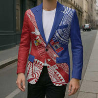 Tonga and Samoa Rugby Custom Blazer Ikale Tahi Manu Samoa Together - Polynesian Pride
