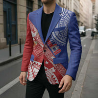 Tonga and Samoa Rugby Custom Blazer Ikale Tahi Manu Samoa Together - Polynesian Pride