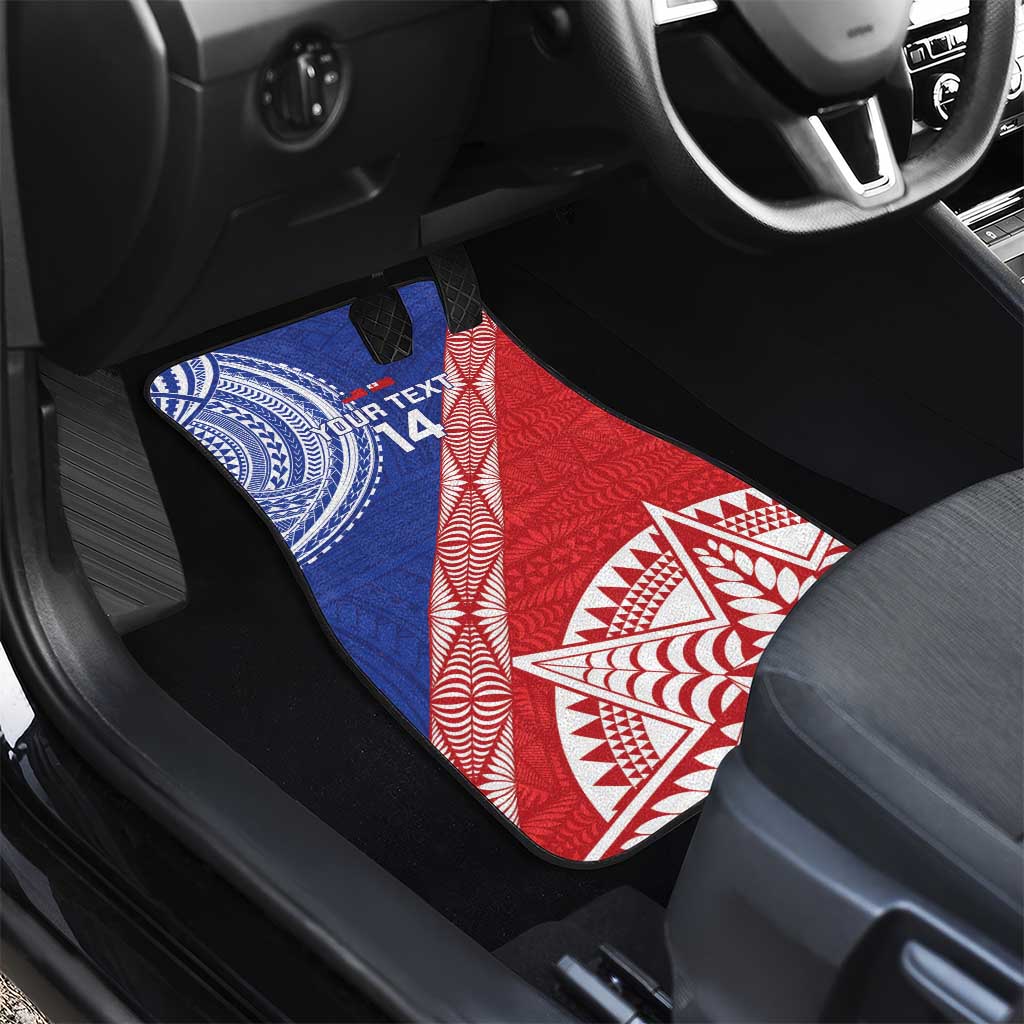 Tonga and Samoa Rugby Custom Car Mats Ikale Tahi Manu Samoa Together - Polynesian Pride