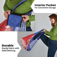 Tonga and Samoa Rugby Custom Grocery Bag Ikale Tahi Manu Samoa Together - Polynesian Pride