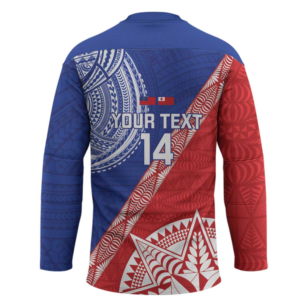 Tonga and Samoa Rugby Custom Hockey Jersey Ikale Tahi Manu Samoa Together - Polynesian Pride