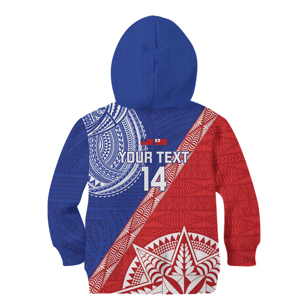 Tonga and Samoa Rugby Custom Kid Hoodie Ikale Tahi Manu Samoa Together LT14 - Polynesian Pride