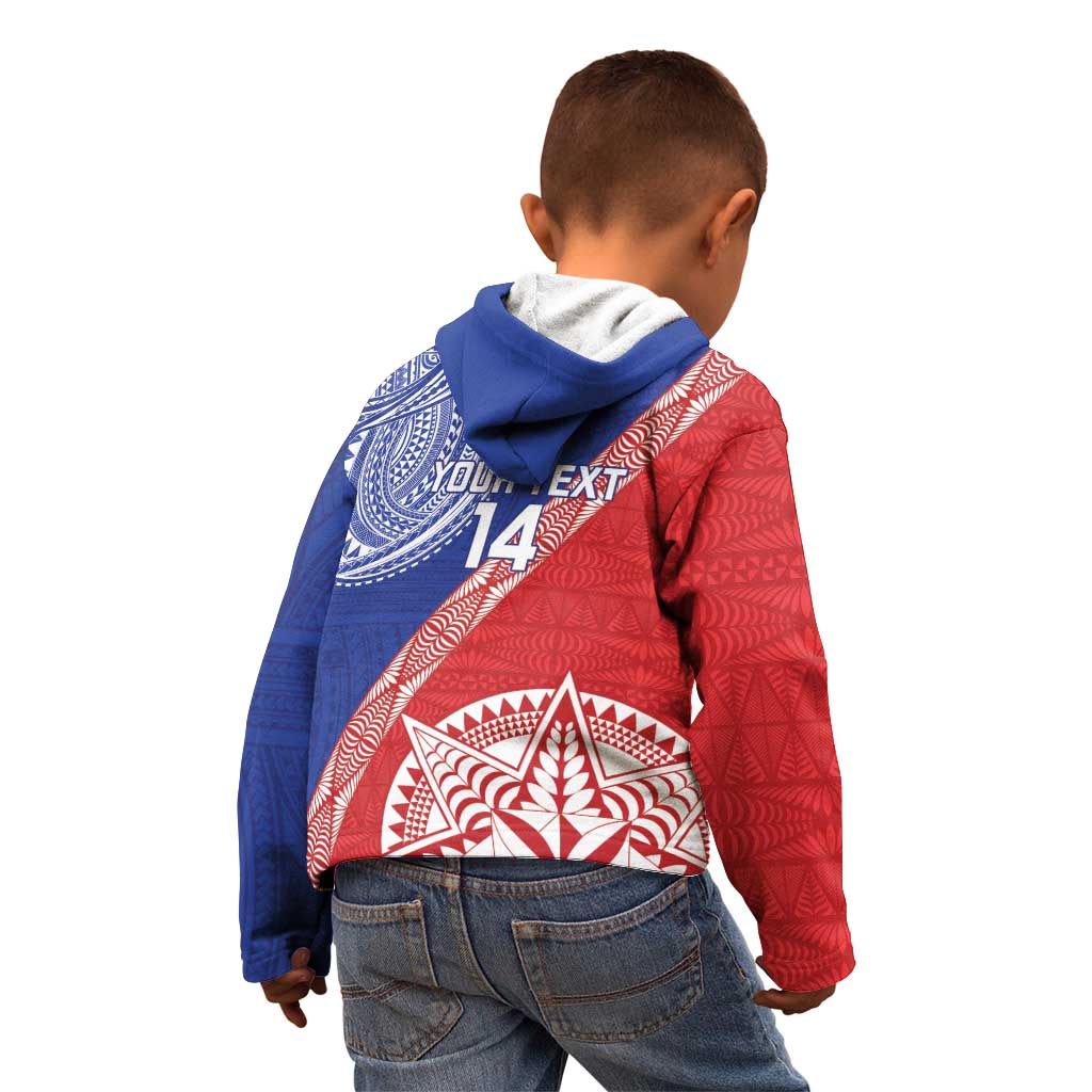 Tonga and Samoa Rugby Custom Kid Hoodie Ikale Tahi Manu Samoa Together LT14 - Polynesian Pride