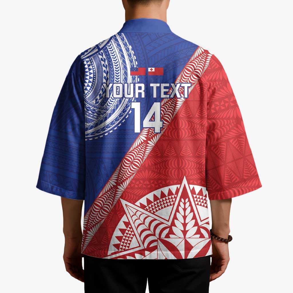 Tonga and Samoa Rugby Custom Kimono Ikale Tahi Manu Samoa Together - Polynesian Pride