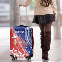 Tonga and Samoa Rugby Custom Luggage Cover Ikale Tahi Manu Samoa Together - Polynesian Pride