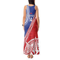 Tonga and Samoa Rugby Custom Tank Maxi Dress Ikale Tahi Manu Samoa Together - Polynesian Pride