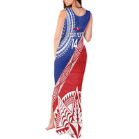 Tonga and Samoa Rugby Custom Tank Maxi Dress Ikale Tahi Manu Samoa Together - Polynesian Pride