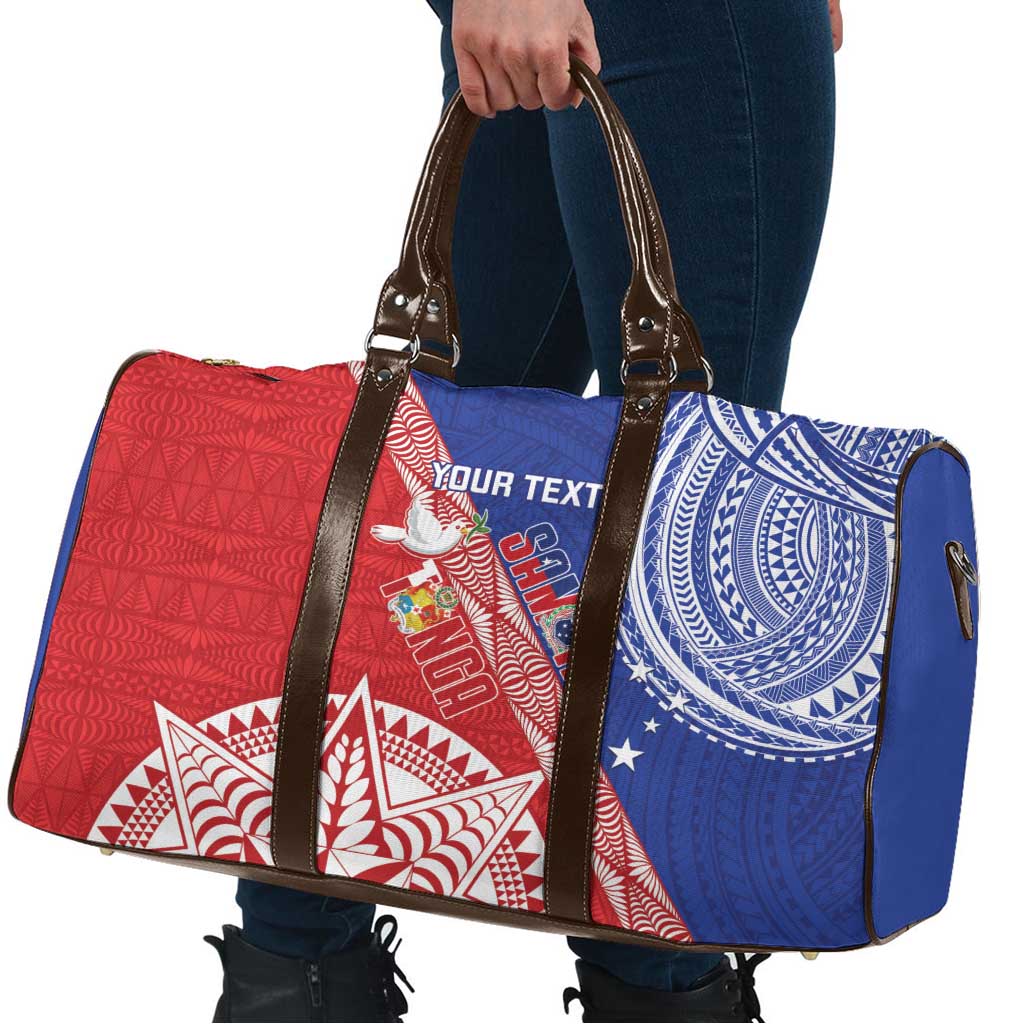 Tonga and Samoa Rugby Custom Travel Bag Ikale Tahi Manu Samoa Together - Polynesian Pride