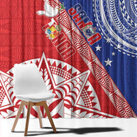Tonga and Samoa Rugby Custom Window Curtain Ikale Tahi Manu Samoa Together - Polynesian Pride