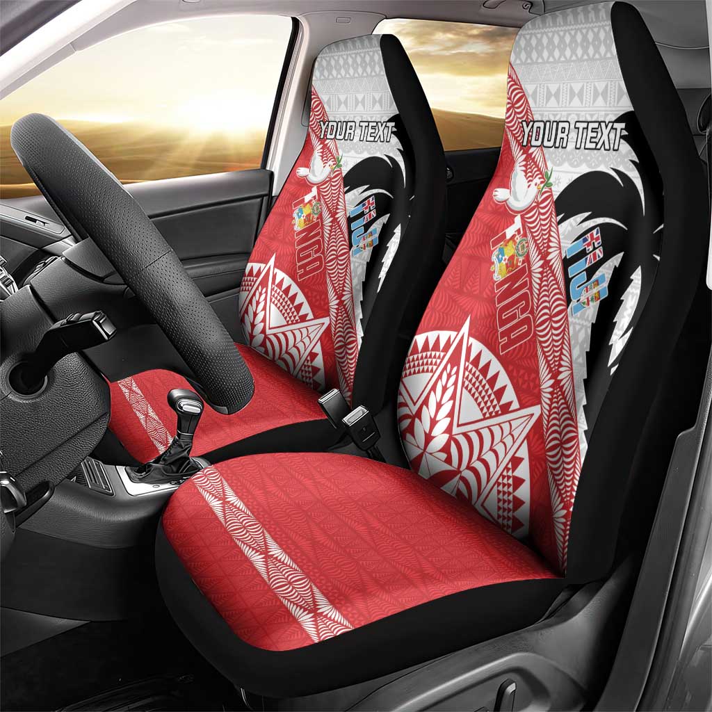 Fiji and Tonga Rugby Custom Car Seat Cover Flying Fijians Ikale Tahi Together Pacific - Polynesian Pride