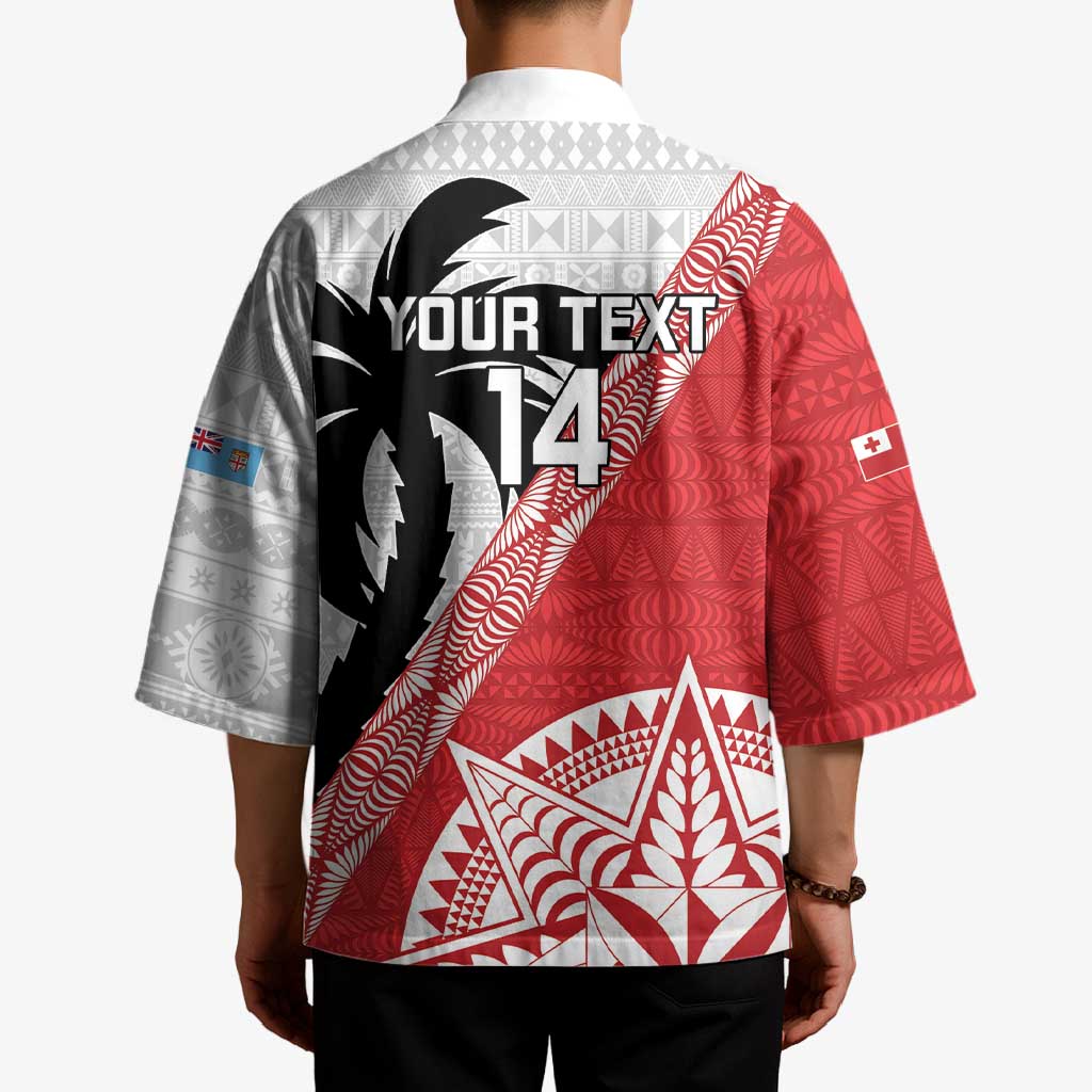 Fiji and Tonga Rugby Custom Kimono Flying Fijians Ikale Tahi Together Pacific - Polynesian Pride
