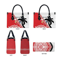 Fiji and Tonga Rugby Custom Leather Bag Flying Fijians Ikale Tahi Together Pacific - Polynesian Pride