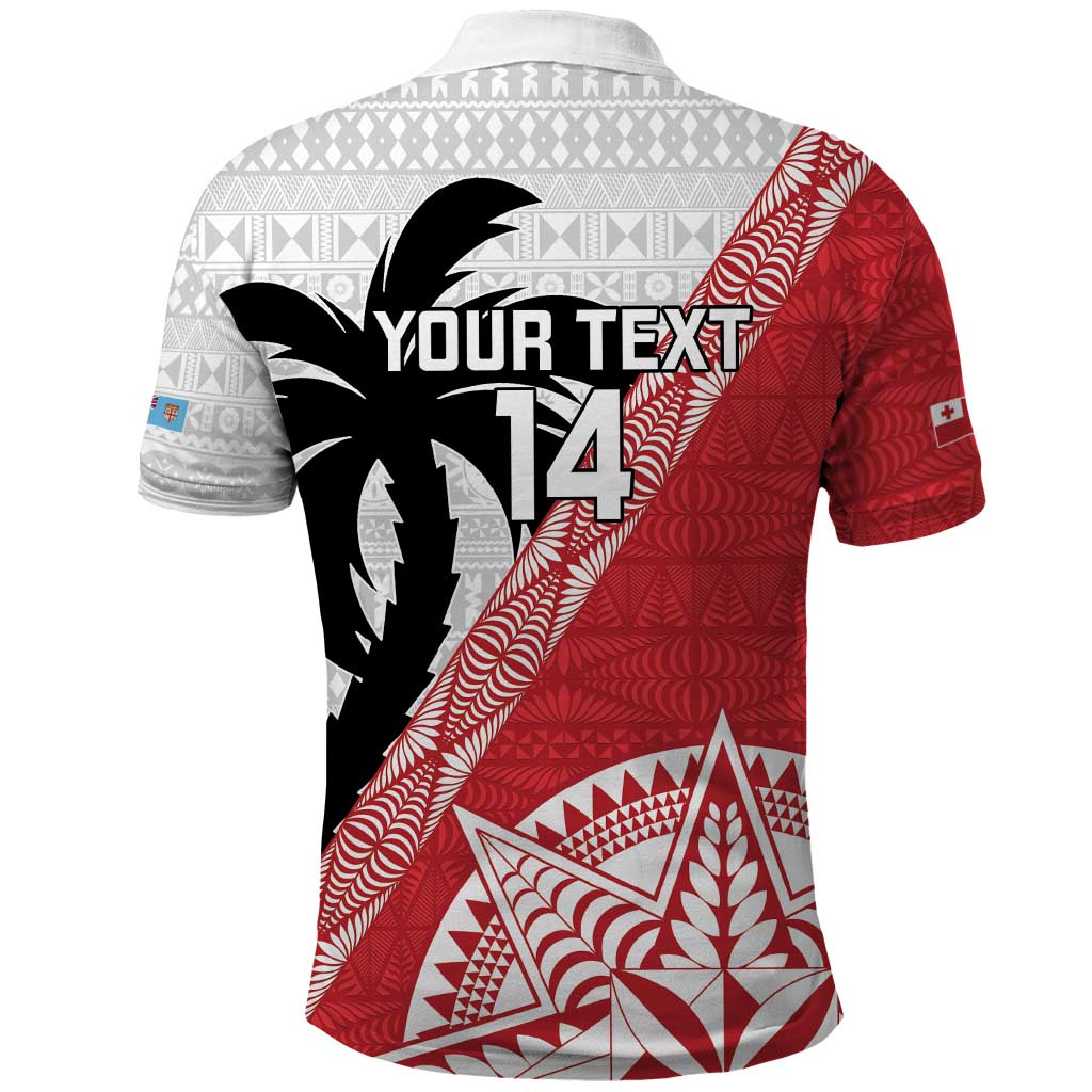 Fiji and Tonga Rugby Custom Polo Shirt Flying Fijians Ikale Tahi Together Pacific - Polynesian Pride