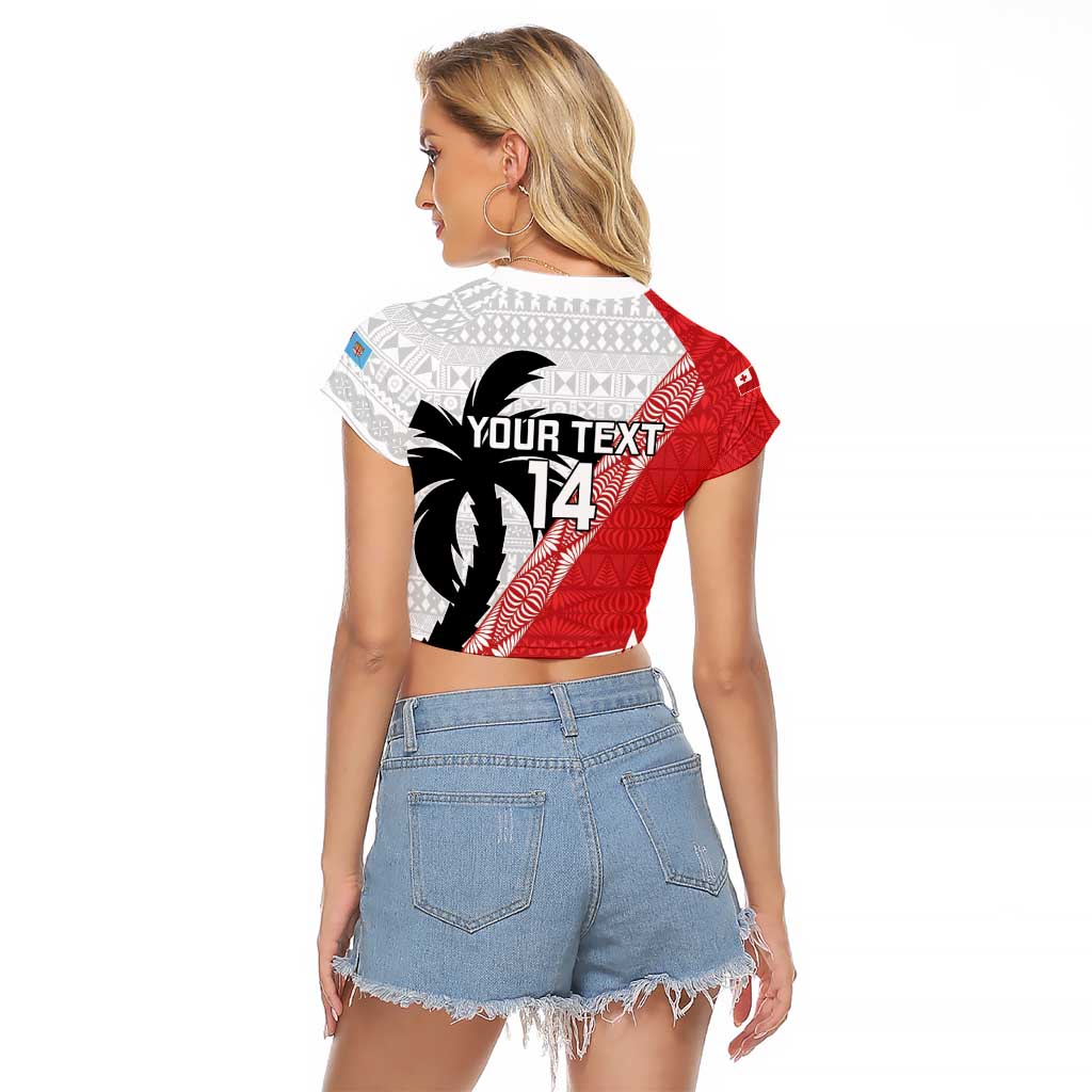 Fiji and Tonga Rugby Custom Raglan Cropped T Shirt Flying Fijians Ikale Tahi Together Pacific - Polynesian Pride