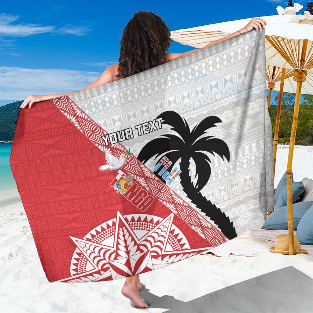 Fiji and Tonga Rugby Custom Sarong Flying Fijians Ikale Tahi Together Pacific - Polynesian Pride