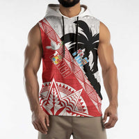 Fiji and Tonga Rugby Custom Sleeveless Hoodie Flying Fijians Ikale Tahi Together Pacific - Polynesian Pride