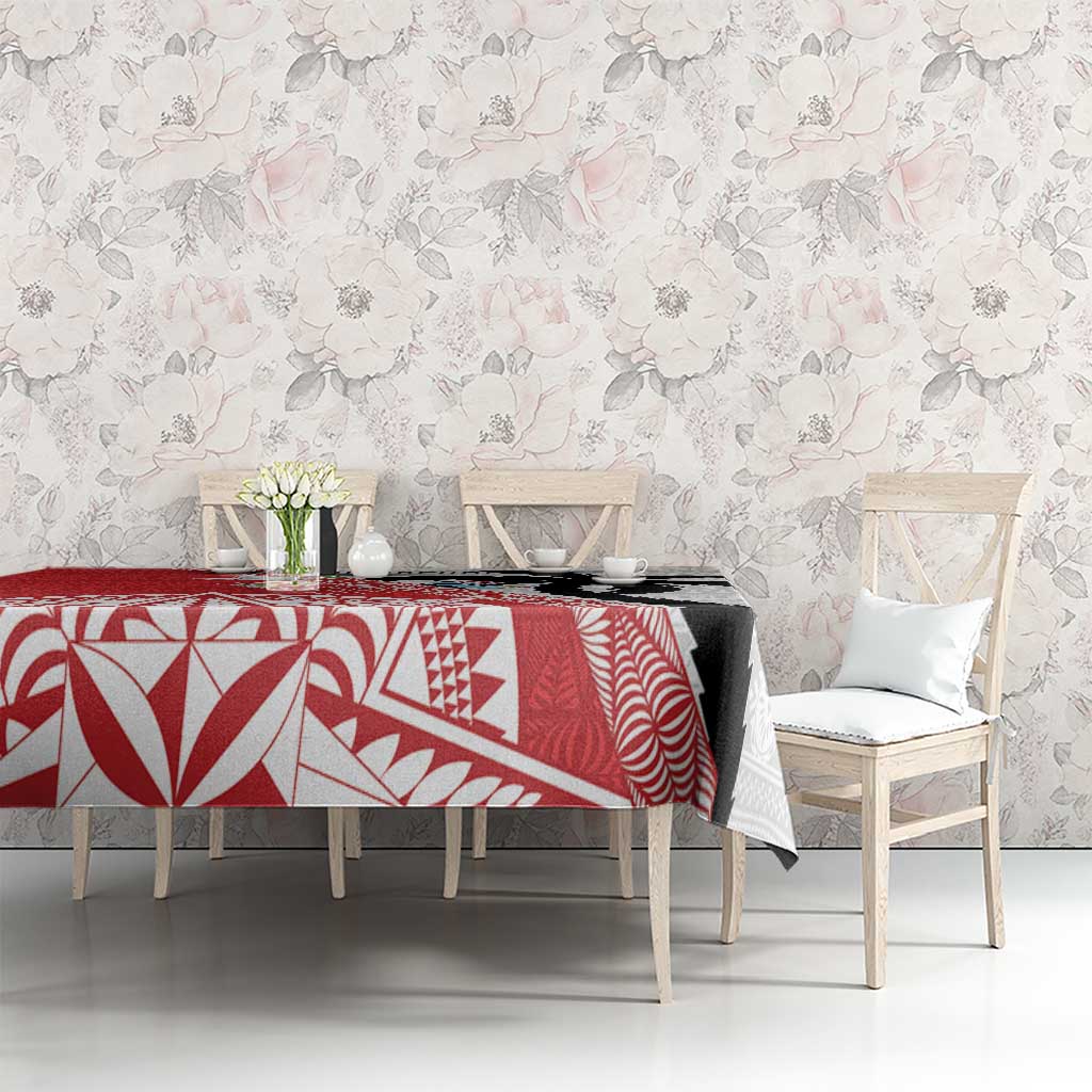 Fiji and Tonga Rugby Custom Tablecloth Flying Fijians Ikale Tahi Together Pacific - Polynesian Pride