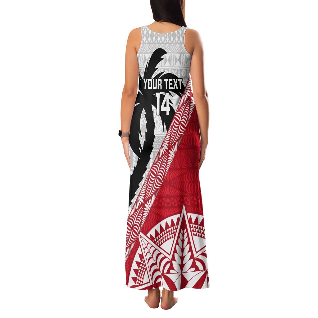 Fiji and Tonga Rugby Custom Tank Maxi Dress Flying Fijians Ikale Tahi Together Pacific - Polynesian Pride