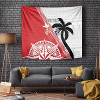 Fiji and Tonga Rugby Custom Tapestry Flying Fijians Ikale Tahi Together Pacific - Polynesian Pride