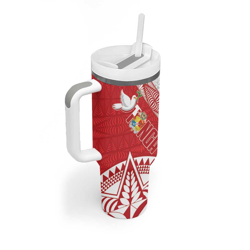 Fiji and Tonga Rugby Tumbler With Handle Flying Fijians Ikale Tahi Together Pacific - Polynesian Pride