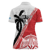 Fiji and Tonga Rugby Custom Women Polo Shirt Flying Fijians Ikale Tahi Together Pacific - Polynesian Pride