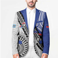Fiji an Samoa Rugby Custom Blazer Flying Fijians Manu Samoa Together Pacific - Polynesian Pride