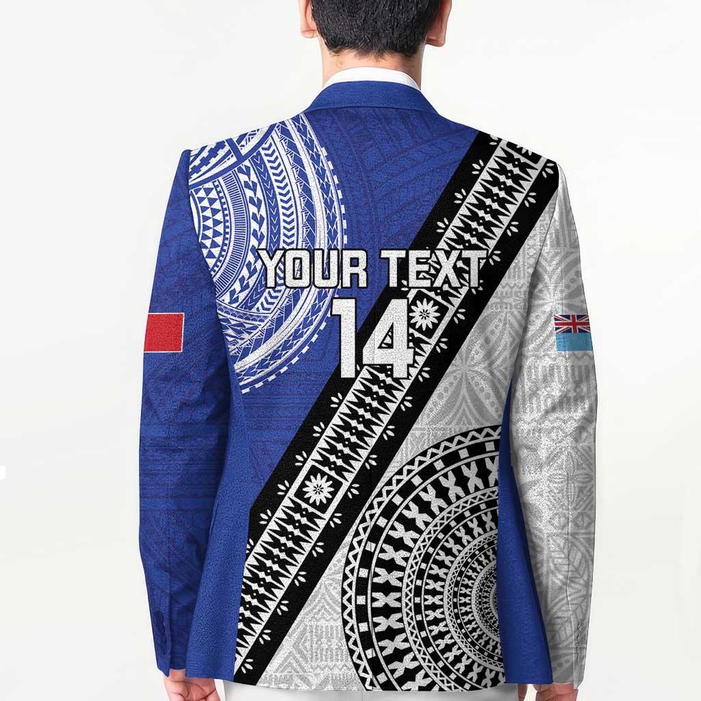 Fiji an Samoa Rugby Custom Blazer Flying Fijians Manu Samoa Together Pacific - Polynesian Pride
