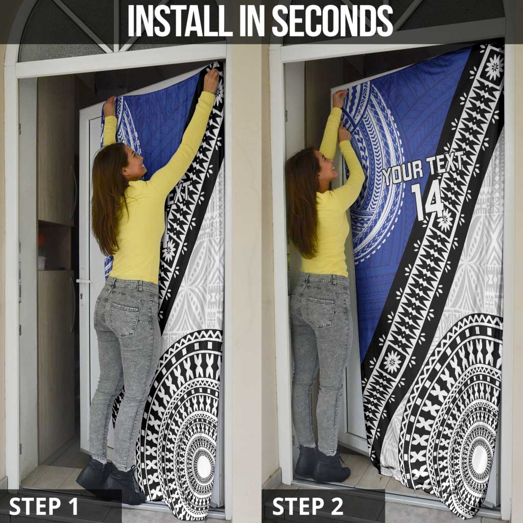 Fiji an Samoa Rugby Custom Door Cover Flying Fijians Manu Samoa Together Pacific - Polynesian Pride