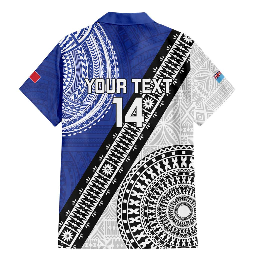 Fiji an Samoa Rugby Custom Family Matching Mermaid Dress and Hawaiian Shirt Flying Fijians Manu Samoa Together Pacific - Polynesian Pride