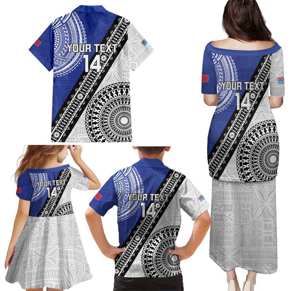 Fiji an Samoa Rugby Custom Family Matching Puletasi and Hawaiian Shirt Flying Fijians Manu Samoa Together Pacific - Polynesian Pride