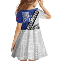 Fiji an Samoa Rugby Custom Family Matching Short Sleeve Bodycon Dress and Hawaiian Shirt Flying Fijians Manu Samoa Together Pacific - Polynesian Pride